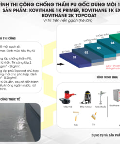 Kovithane 1K Exposed – Chống thấm Polyurethane 1 thành phần gốc dung môi