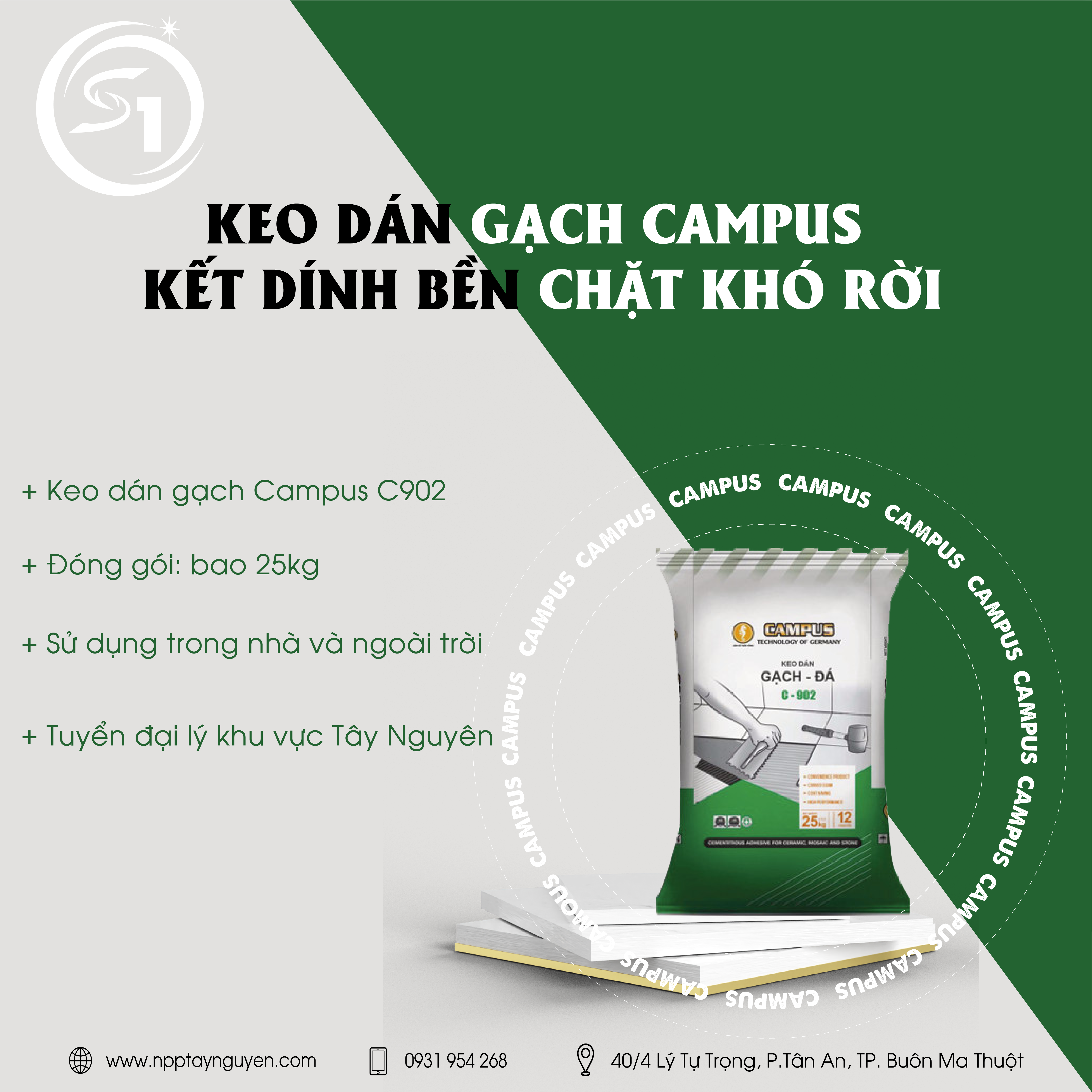 KEO DÁN GẠCH CAMPUS