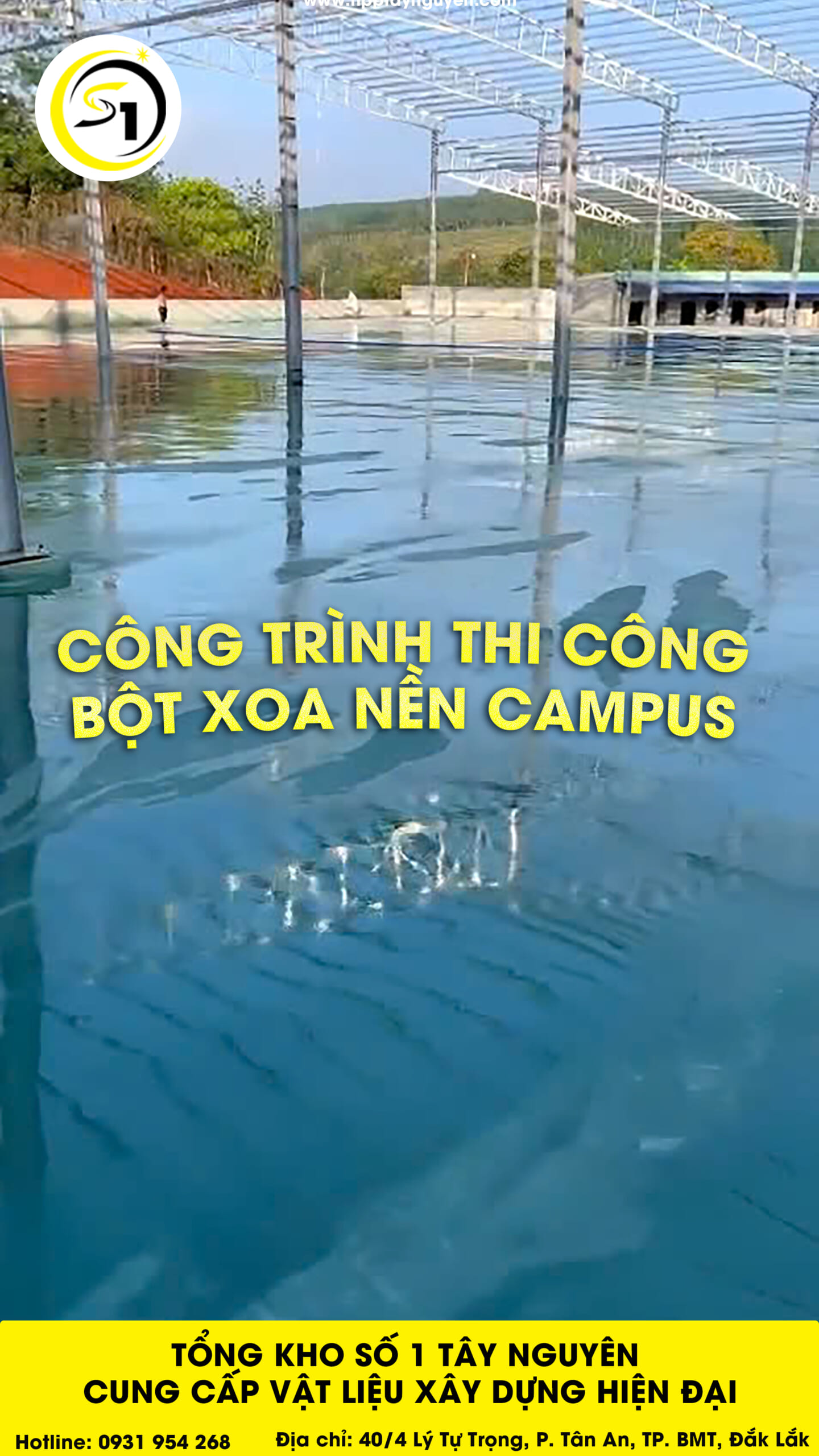 DỰ ÁN CUNG CẤP VẬT TƯ – BỘT XOA NỀN CHO NHÀ XƯỞNG 5.000m²