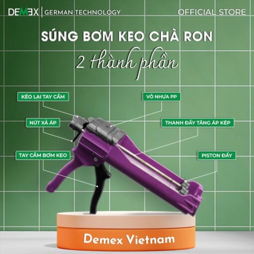 SÚNG BẮN KEO CHÀ RON CƠ BẢN