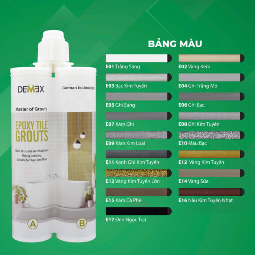 Keo chà ron bóng  Epoxy Demex