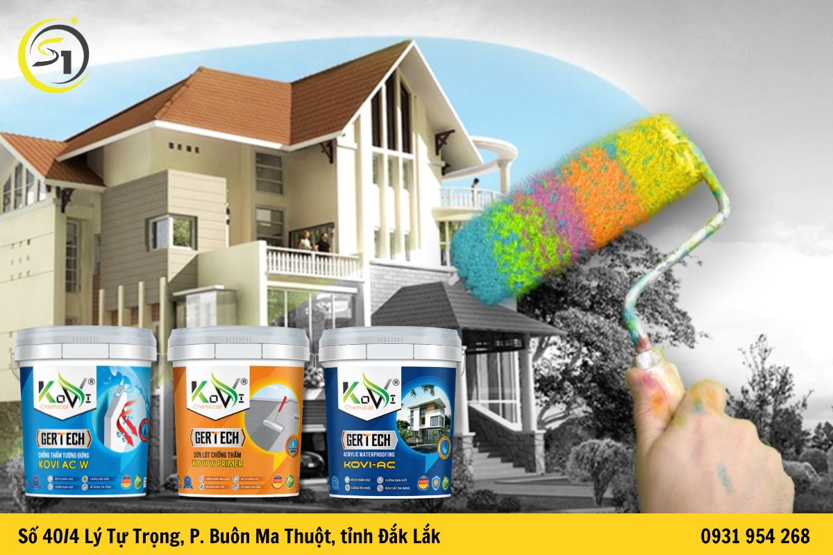 Sơn chống thấm ngoài trời tốt – Giải pháp bảo vệ công trình bền vững và thẩm mỹ cao