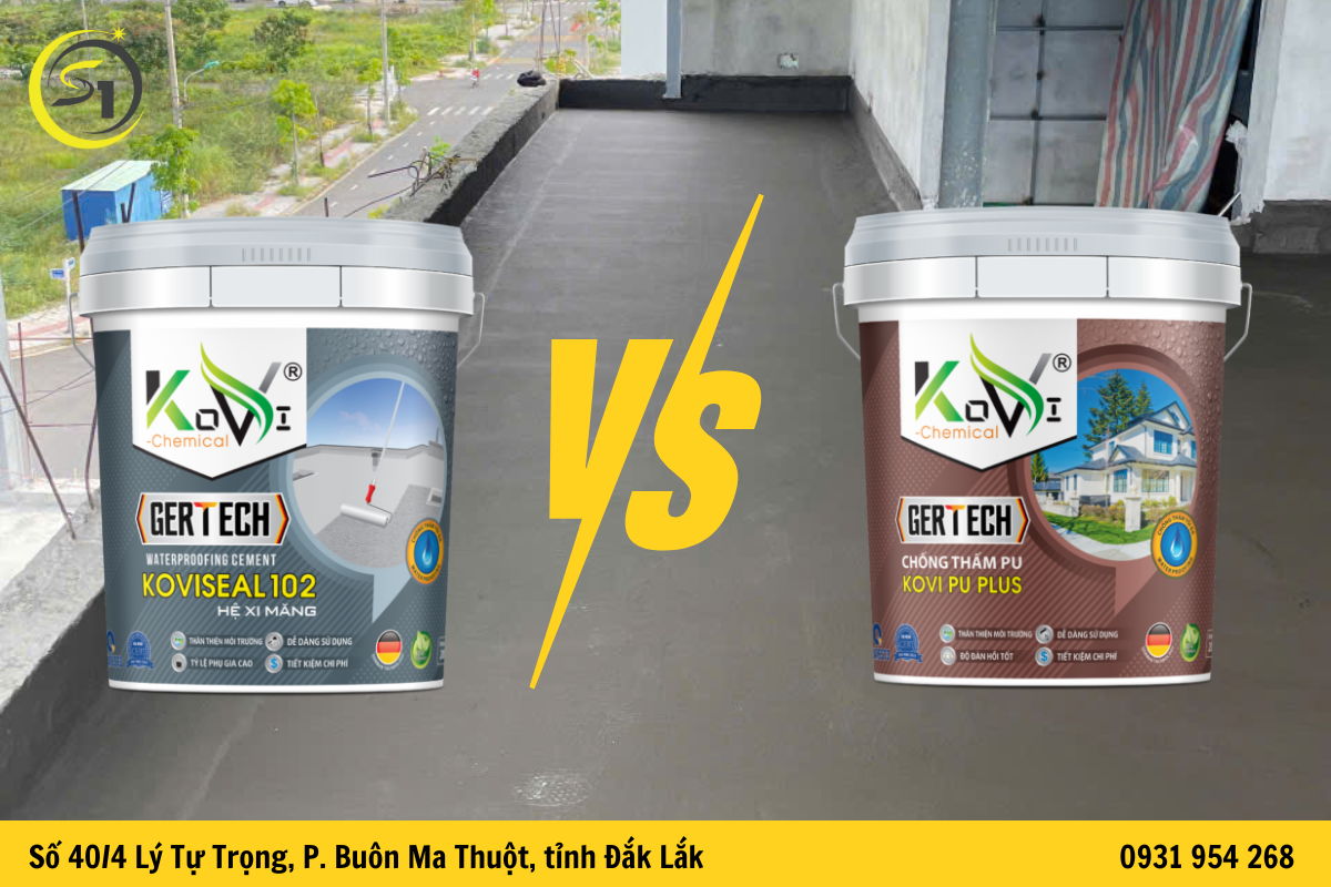So sánh vật tư chống thấm gốc xi măng và gốc PU – Lựa chọn phù hợp cho công trình xây dựng hiện đại