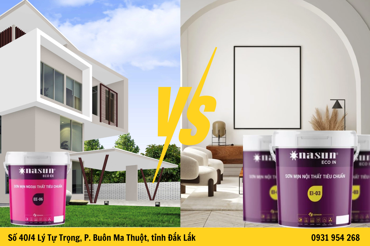 Sơn ngoại thất có sơn được nội thất không – Khám phá những điểm cần biết để chọn đúng loại sơn phù hợp cho từng công trình