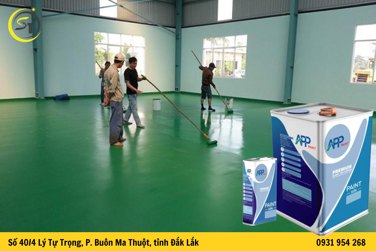 Sơn epoxy gốc nước là gì? Giải pháp sơn sàn bê tông sạch bụi cho nhà xưởng và bệnh viện